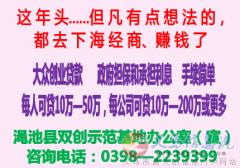 政府全额贴息贷款10万—200万，需要的可以联系0398—2