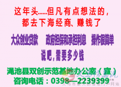 政府全额贴息贷款10万—200万，需要的可以联系0398—2